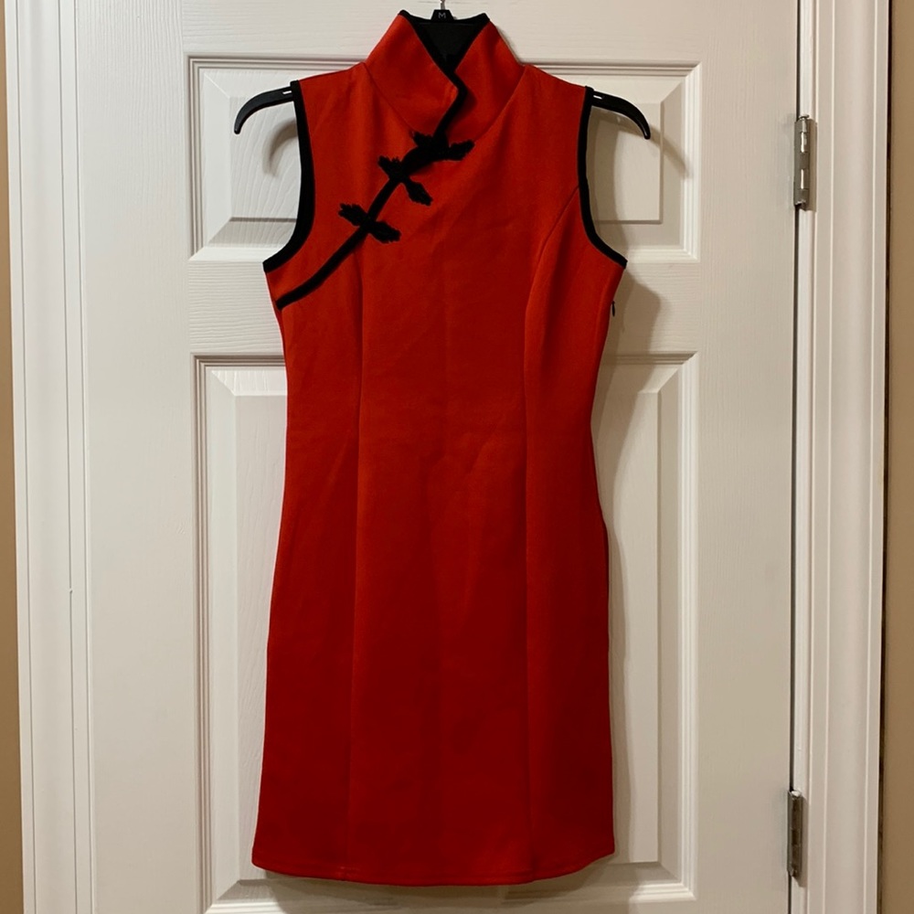 High Neck Collared Fitted Dress